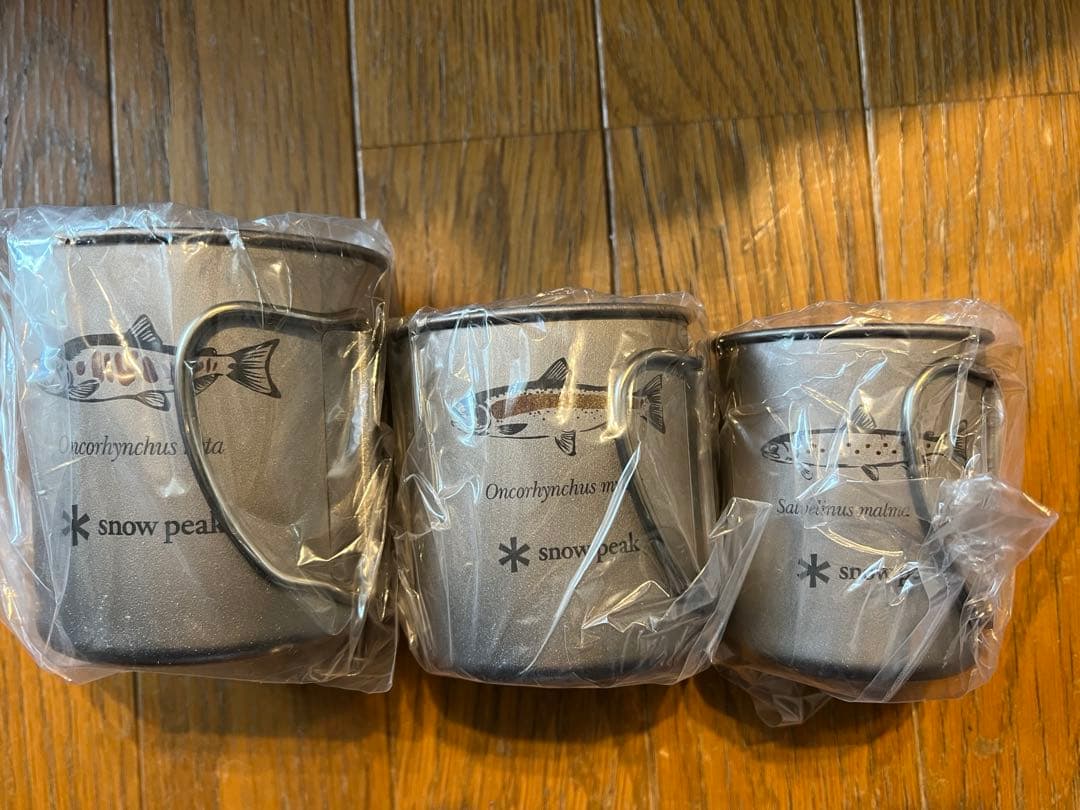 スノーピーク 限定 デザイン チタンマグ 3種セット 北広島 新品 新品未使用】 スノーピーク 限定デザイン チタンマグ 3種セット 北広島