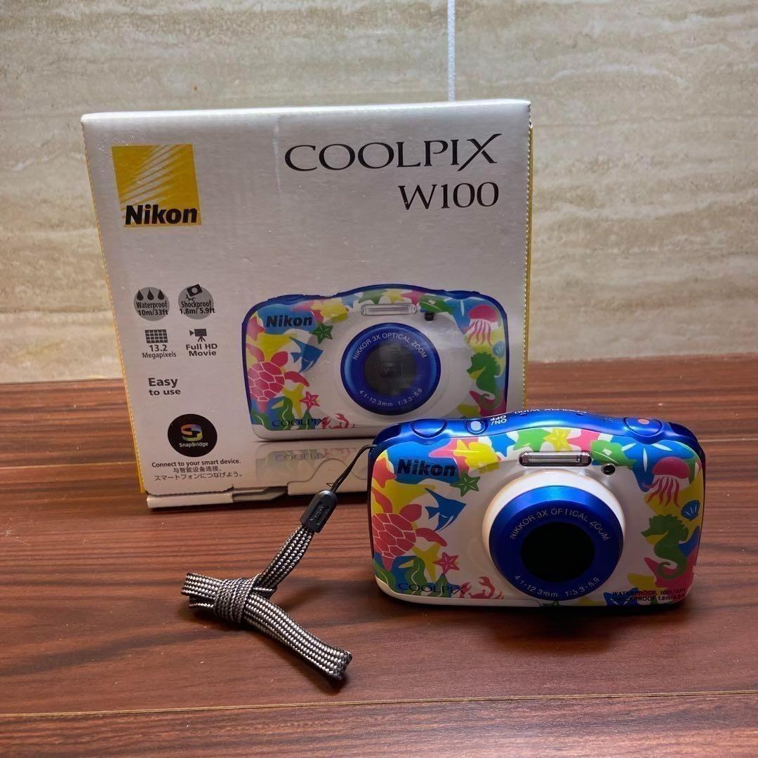 Nikon coolpix W100 デジカメ 2717 大人から子どもまでみんなで楽しめるコンパクトデジタルカメラ