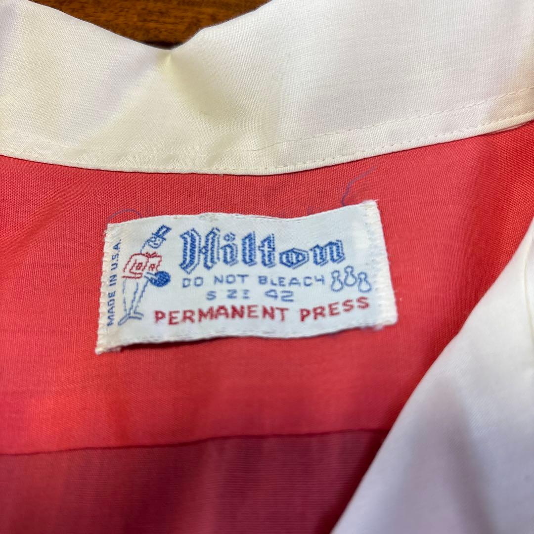 Hilton ボウリングシャツ 70s PERMANENT PRESSタグ - メルカリ