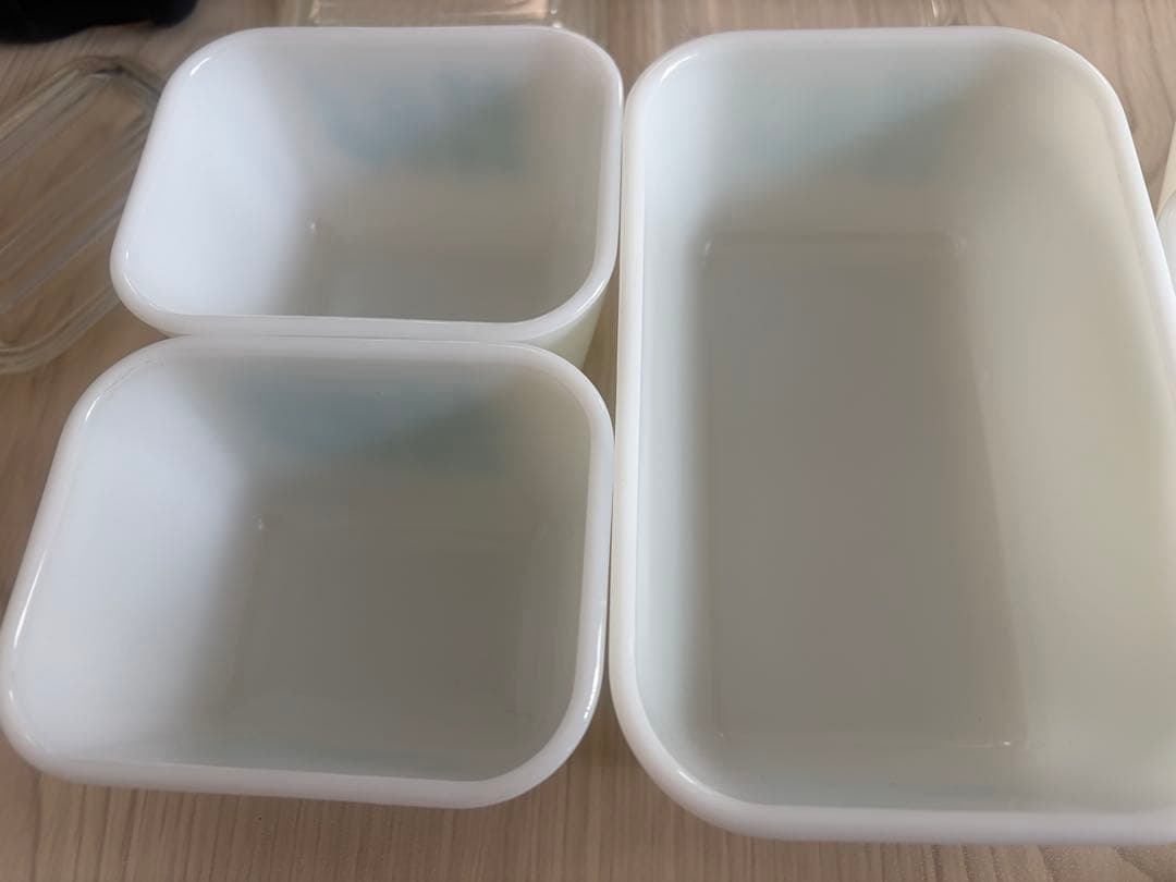 未使用あり】オールドパイレックスアーミッシュ柄保存容器&未使用