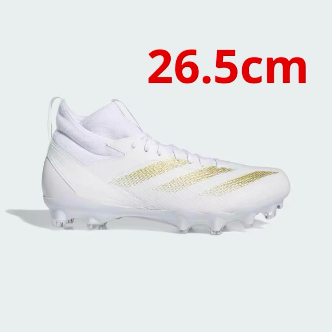 Adizero Impact Cleats　WHT/GLD　26.5㎝　V Shop White Mens Adizero Impact Football Cleats – Shoebacca