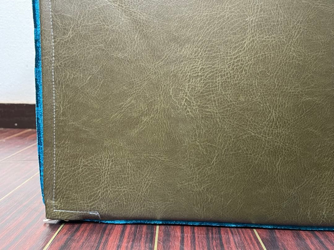 フランス CASAMANCE スツール ベルベット プフ オットマン 千鳥格子