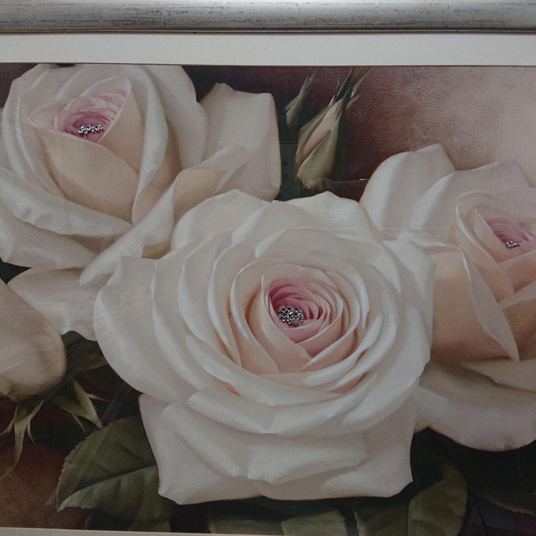 油絵の写真 サイズ106(横)×76(縦) 重さ(8．9㌔) 油絵 油彩 油彩画 絵画 絵【朝日に輝く海の青い花】の通販 by アート