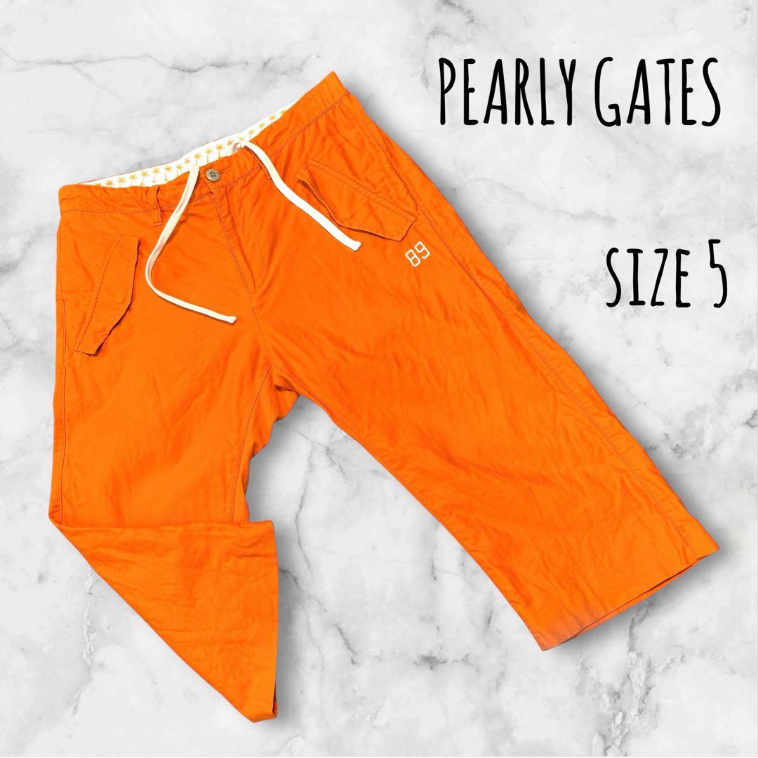 PEARLY GATESパーリーゲイツ 麻混ひざ丈パンツサイズ5ゴルフウェア