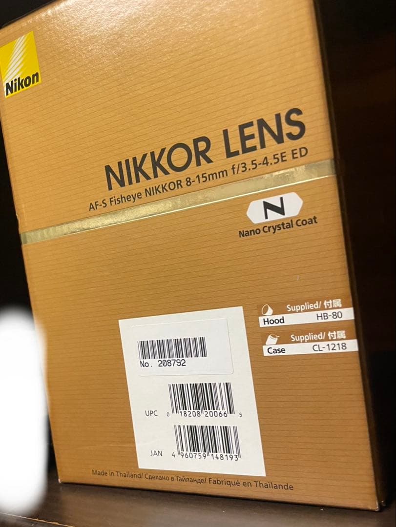 レンズ(ズーム) Nikon Fisheye NIKKOR 8-15mm f/3.5-4.5 ED