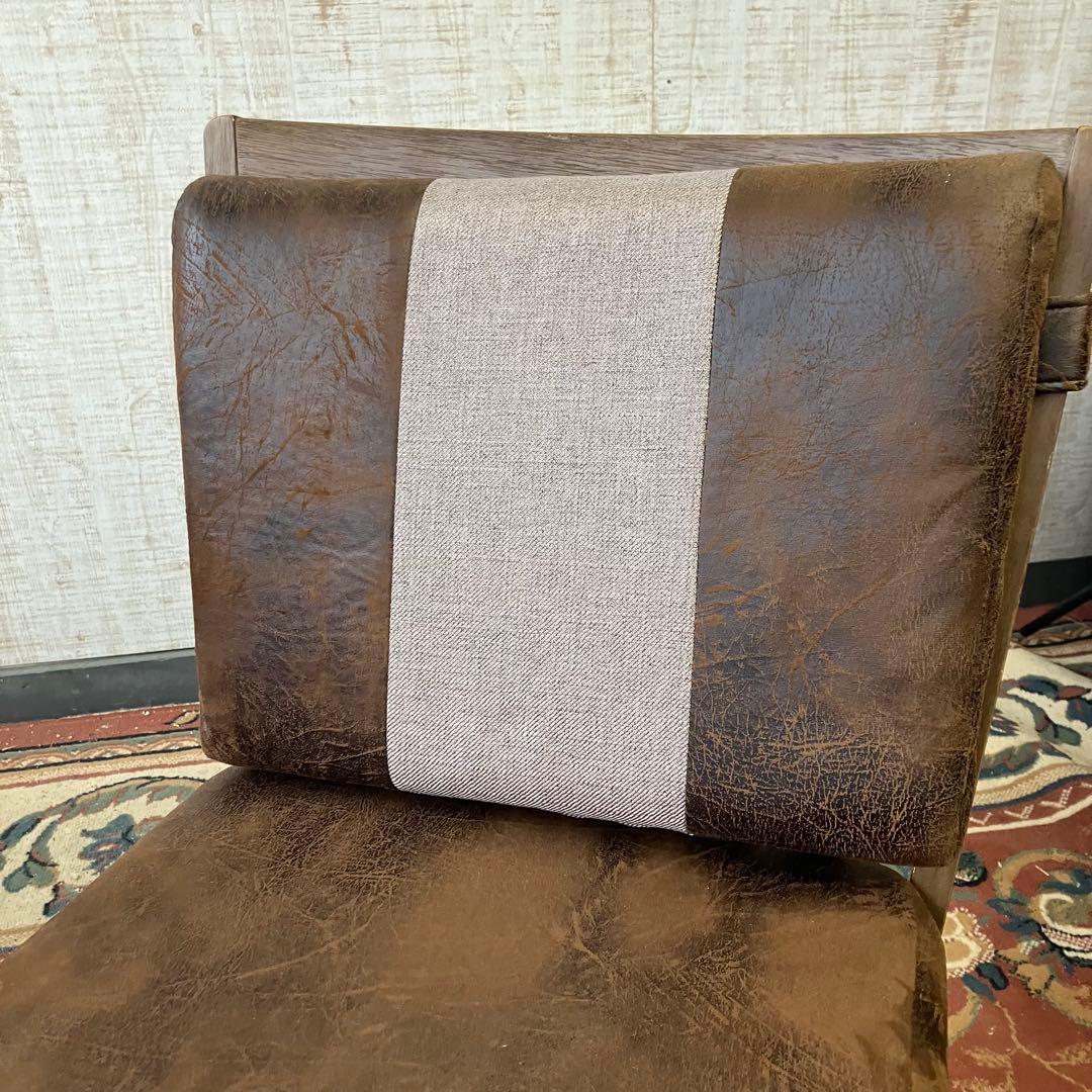 ①北欧レトロ 上久商店 大川家具 ノゾミ 回転式 天然木製椅子