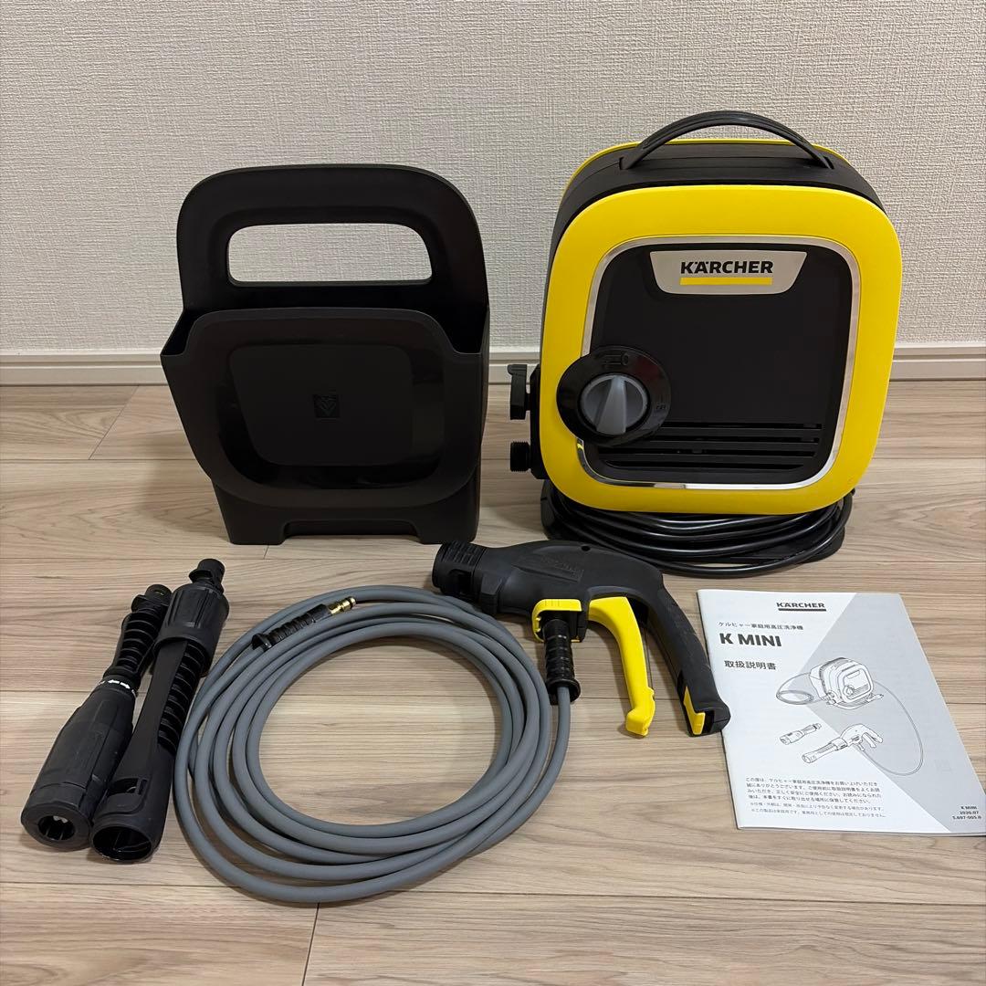 【himahima】K MINI 高圧洗浄機 本体＋自吸用ホース KARCHER(ケルヒャー) K mini 高圧洗浄機 + 2.643-101.0 自吸用ホース