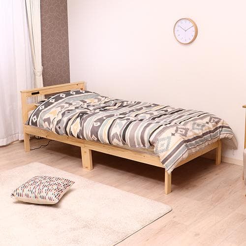 《新品・送料無料》パイン材木製ベッド ブラザー