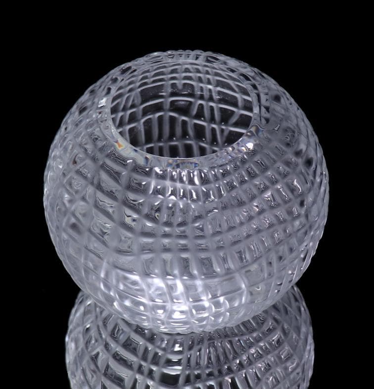 バカラ 珍品 ヴィンテージ クロコ型 フロスト加工 大型 1.1kg 花瓶 丸型
