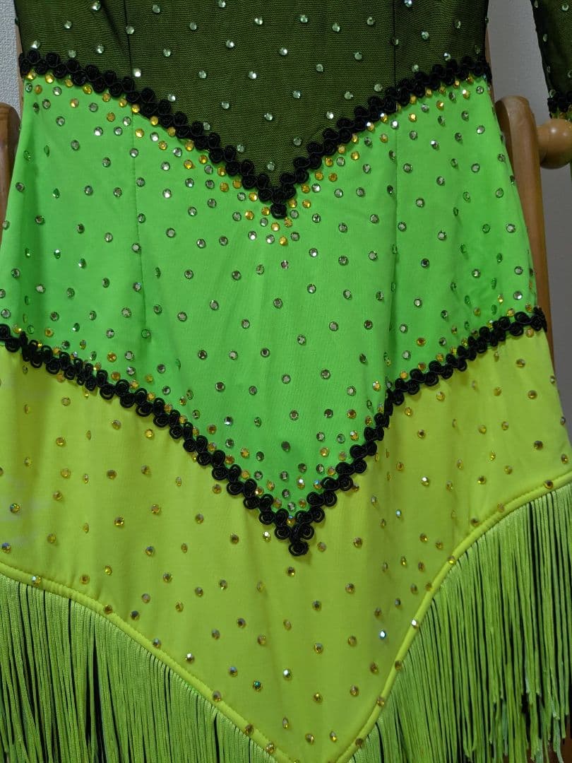 SHIRAKABA DRESS ネオンフリンジ 社交ダンスドレス ラテン