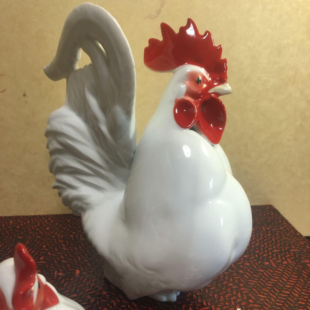 有田焼 勝山作 白磁鶏置物 - メルカリ