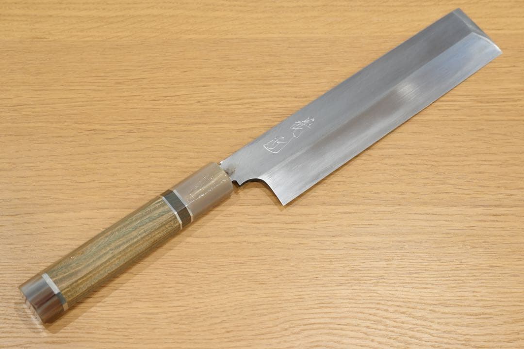 義近 本焼 薄刃包丁 210mm 片刃右 楽天市場】柳刃包丁 片刃 210mm 銀三ステンレス 桜柄 一般向け(和包丁