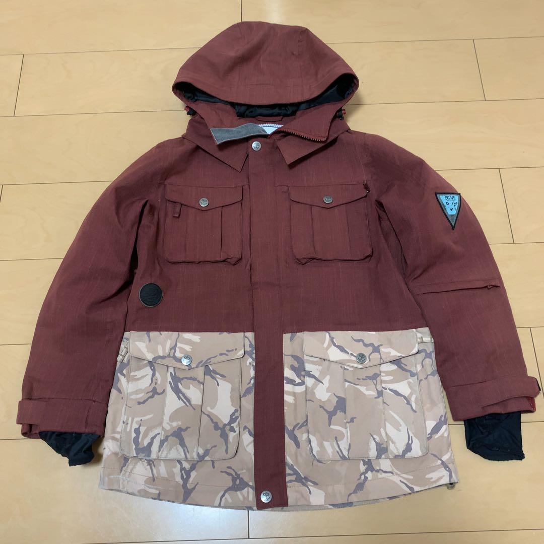SCAPE スノーボード ジャケット レディース バーガンディ 迷彩 ムラスポ OP オーシャンパシフィック NEWワークスタイルドジャケット 545300