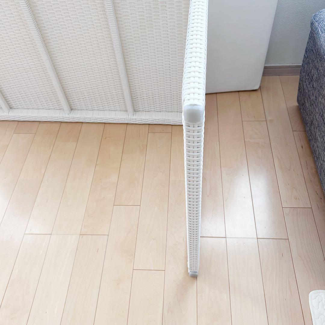 タカショー ホワイトラタン調 人工ラタン ガーデンテーブル 未使用品