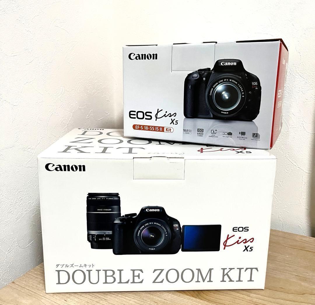 ショット数少✨Canon EOS Kiss X5 ダブルズームキット スマホ転送
