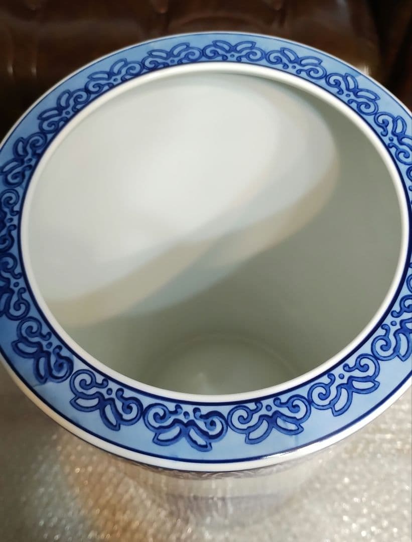 美品 有田焼 傘立て 陶器 哲山作 染付 山水絵 - メルカリ