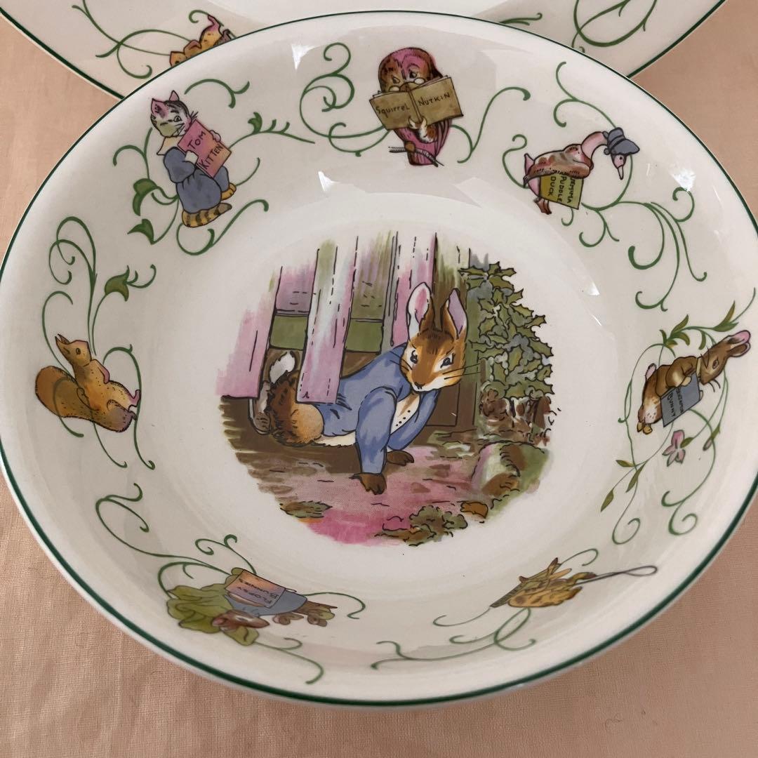 ウェッジウッド ピーターラビット グリーンライン イギリス 旧刻印