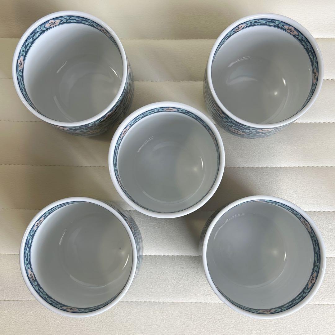 前畑陶器 庫山窯 濃桔梗 色絵染付 蓋付き飯碗揃 ご飯茶碗 丼ぶり 飯器