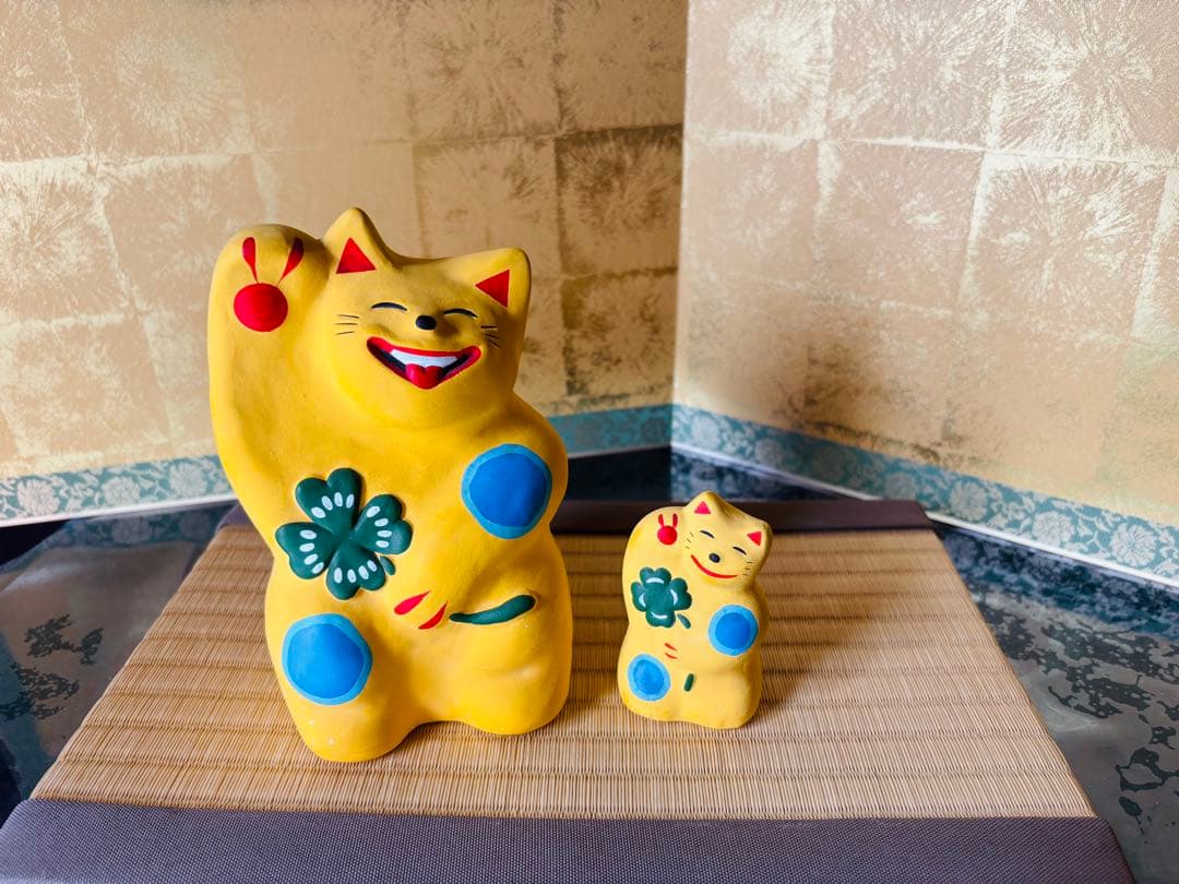 湯布院 輪葉葉招き猫 大猫子猫セット - メルカリ