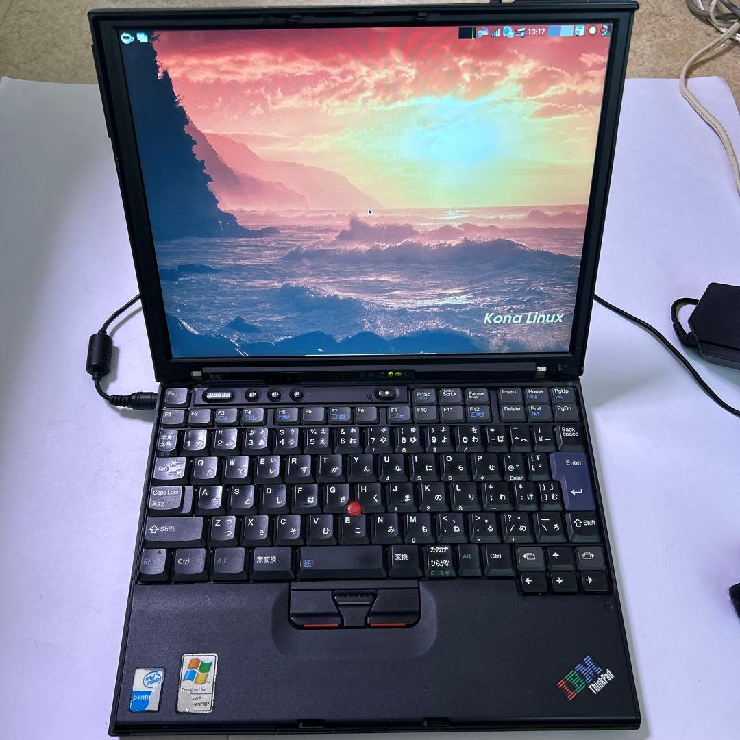動作品 ビンテージ IBM ThinkPad X40 背面傷あり オマケ付き - メルカリ
