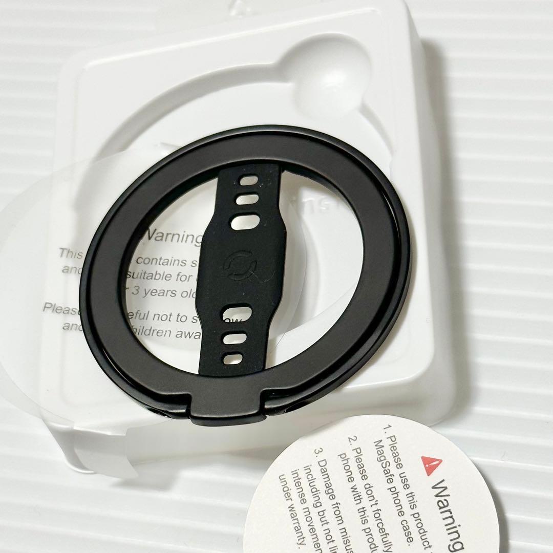 未使用品！ EWA ewa エワ リング マグネット MagSafe ブラック黒 Apple - 未使用品！ EWA ewa エワ リング マグネット MagSafe ブラック