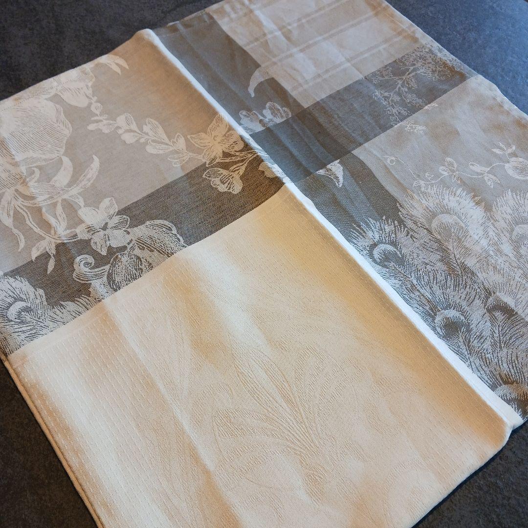 未使用 LE JACQUARD FRANÇAIS テーブルクロス約119×122 LE JACQUARD FRANCAIS Nature Sauvage Grey Table Linens - Yvonne