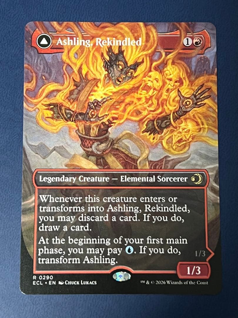 mtg】再点火、アシュリング 英語版ボーダーレス ローウィンの昏明 ECL