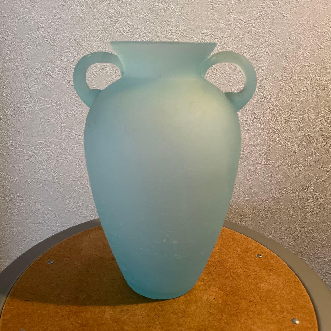 花瓶 ヴィンテージ 壺 曇りガラス すりガラス 花器 昭和 ガラス フラワー 花瓶 ヴィンテージ 壺 曇りガラス すりガラス 花器 花瓶 フラワー