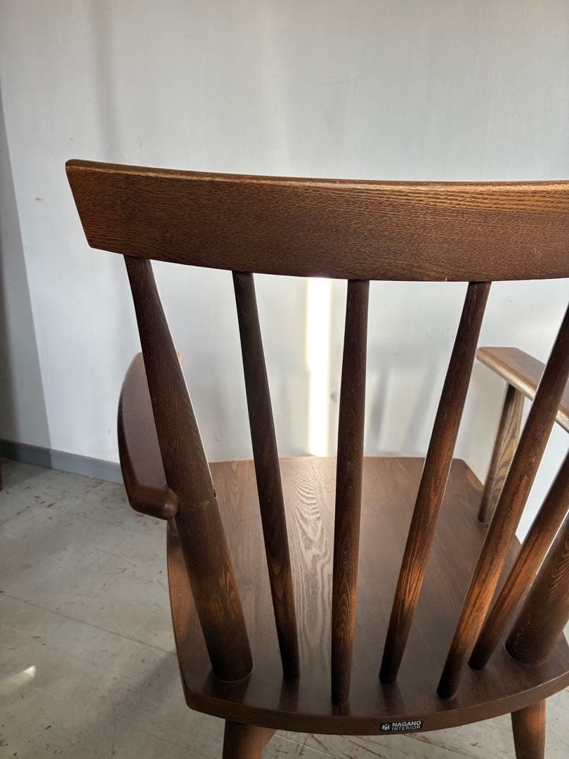 ナガノインテリア ダイニングチェア SKC069ー0WB 回転式 2 - メルカリ