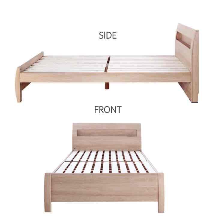 送料無料！】LED照明付きシングルベッド（フレームのみ）