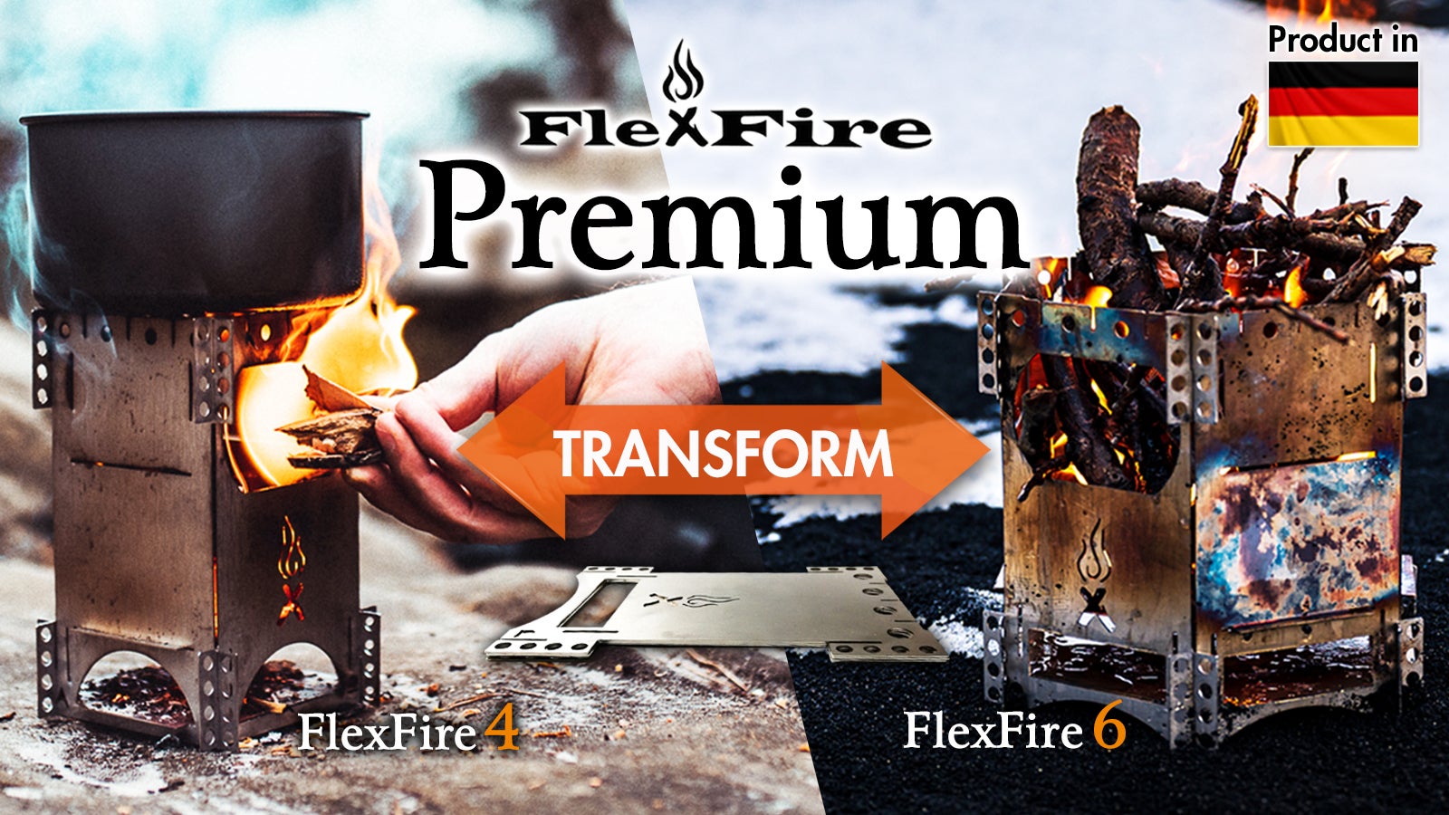 ドイツ製】極薄コンパクト携帯型 焚火台 FlexFire Premium｜マクアケ