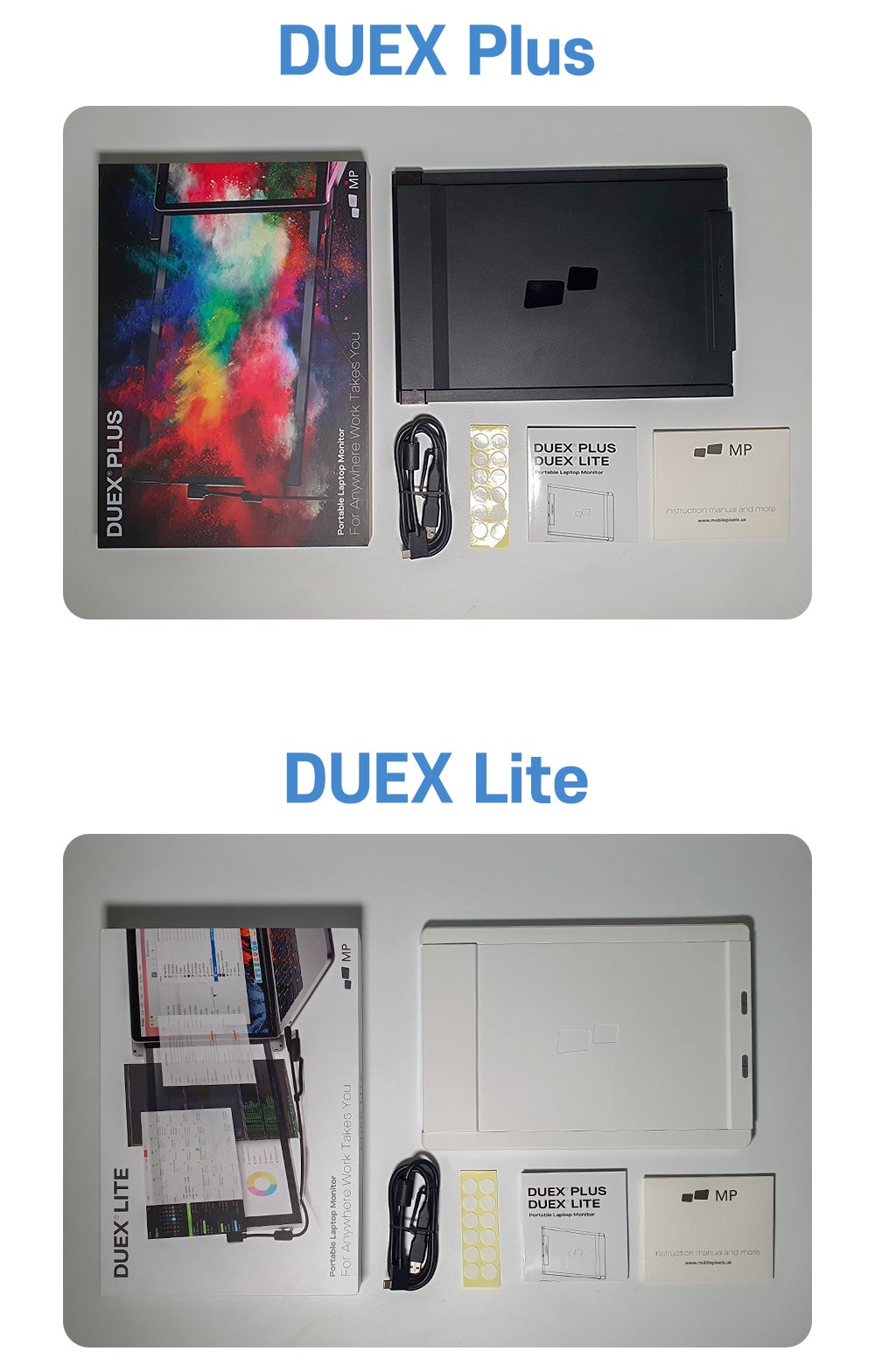 ノートPCと一緒に持ち運びできるデュアルモニター【DUEX Lite＆Plus