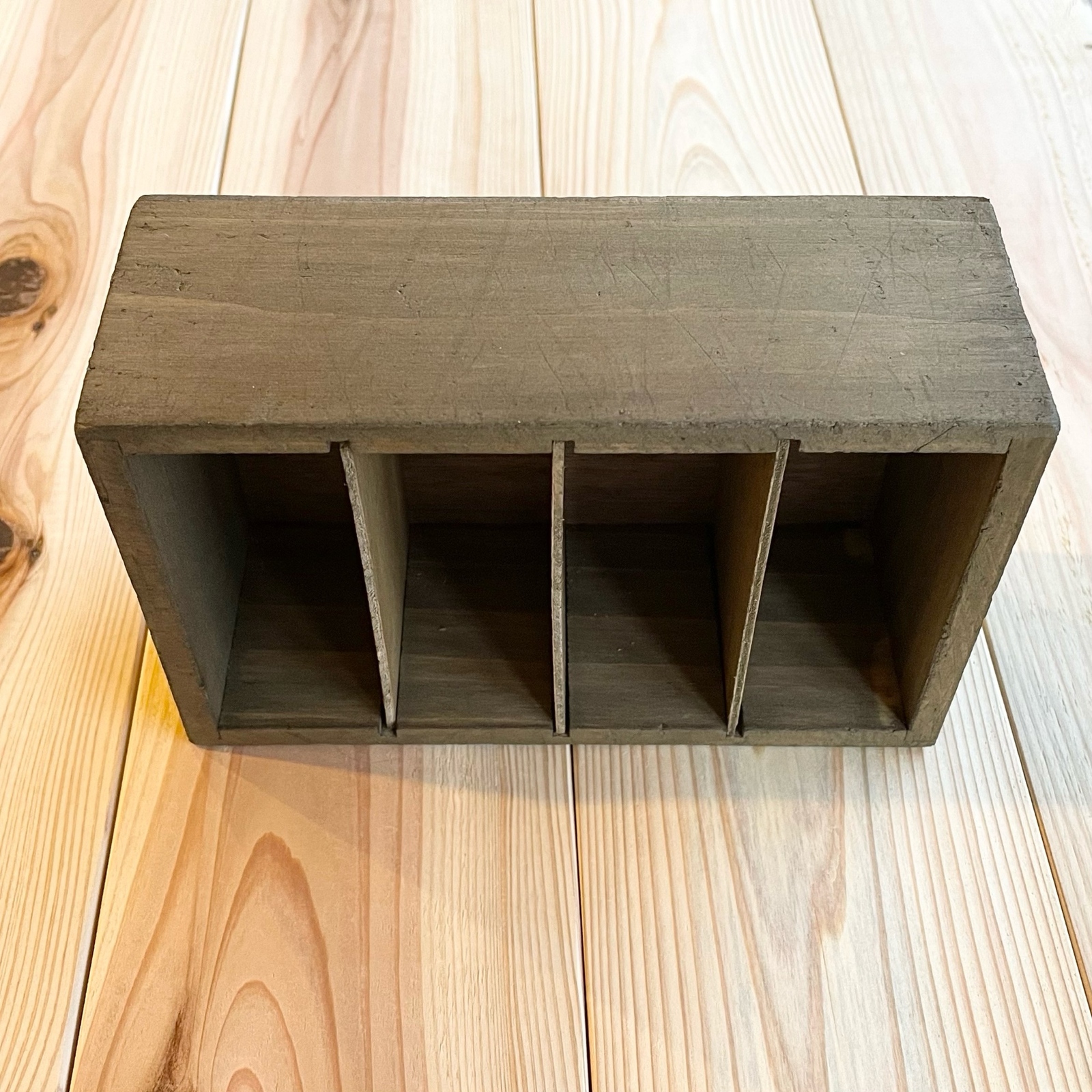 仕切り付き小物入れ 木製 ウッドボックス 木箱（仕切り取り外し可