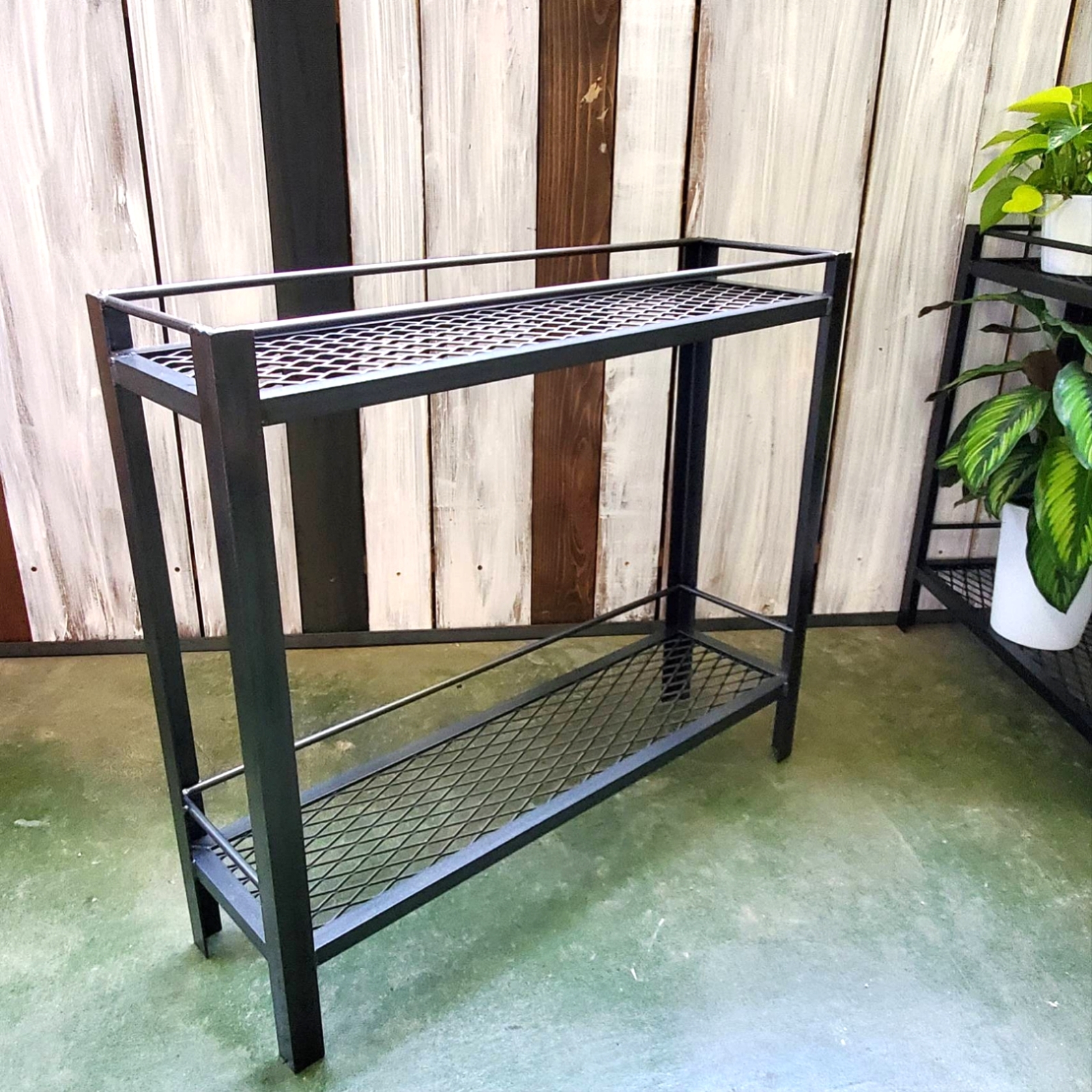 観葉植物 ラック》エキスパンドメタル / 植物棚 フラワースタンド