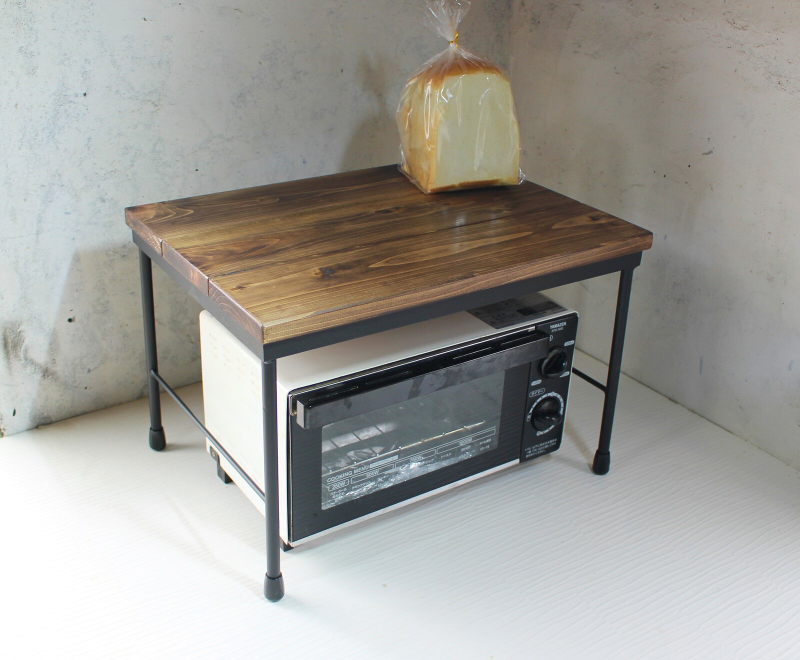 アイアン3段スパイスラック・キッチンペーパーホルダー・スマホ