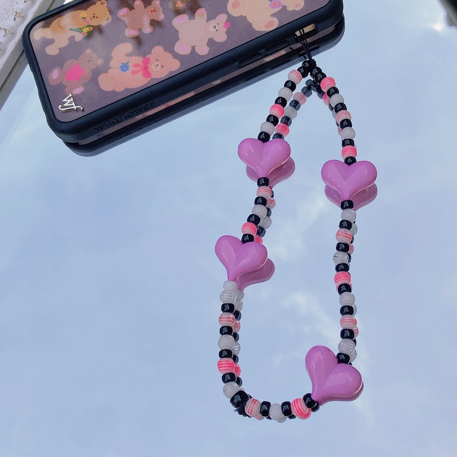 受注⭐︎ スマホストラップ インポート ビーズストラップ string ting