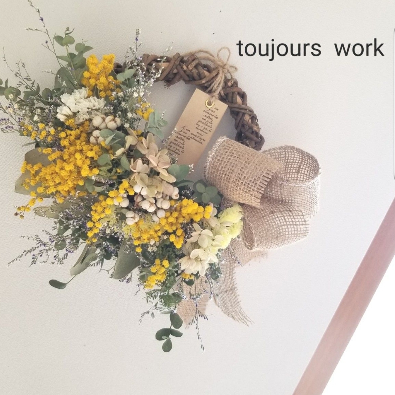 ◇ミモザのリース◇ミモザ◇ナチュラルリース◇リース◇フラワーリース