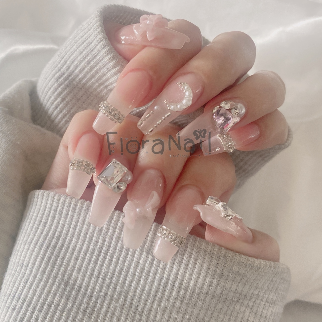 3D ネイルパーツ ひらがな 数字 ハート イニシャル 量産 推しネイル