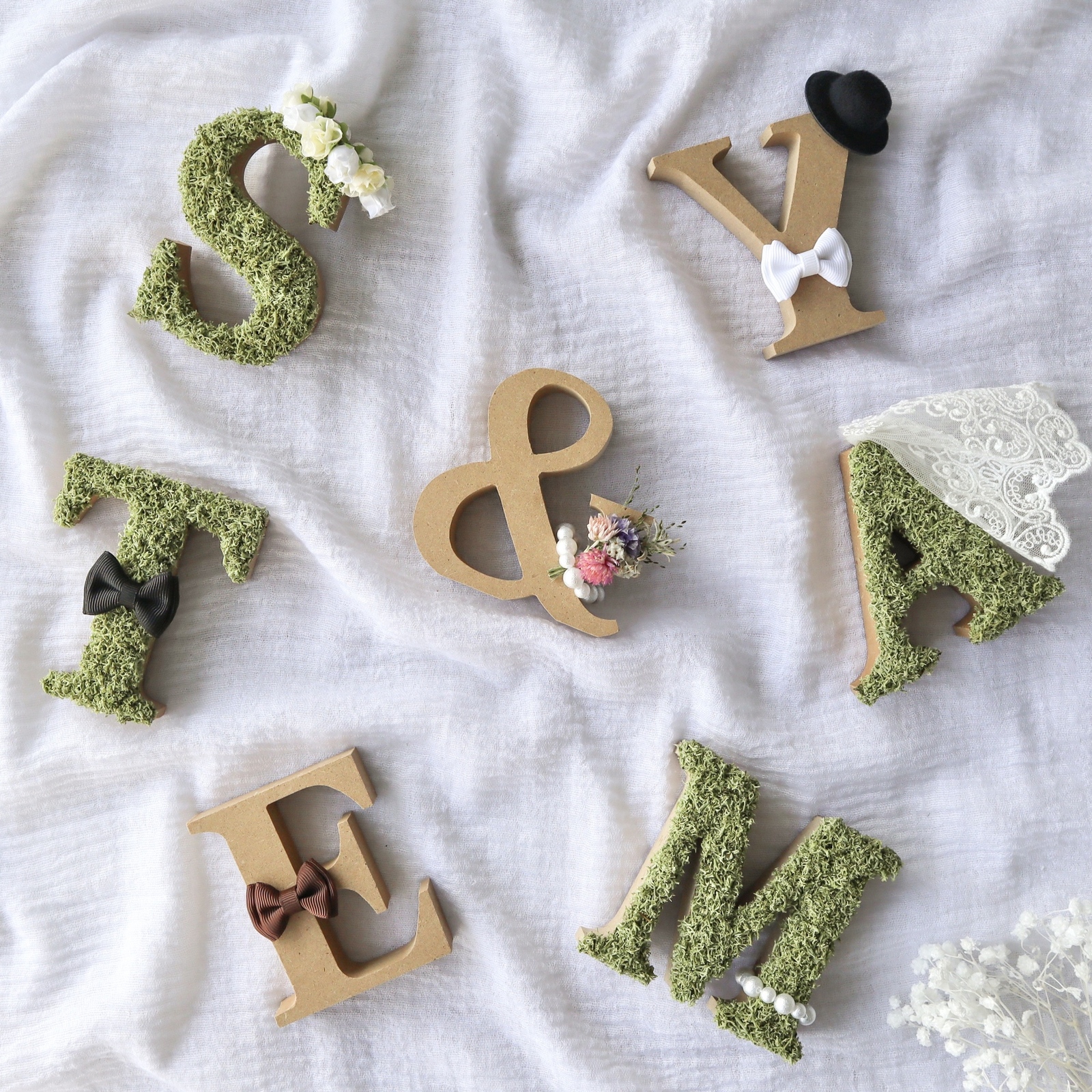 組み合わせ自由 モスver. イニシャルオブジェ.* 結婚式/ウェディング