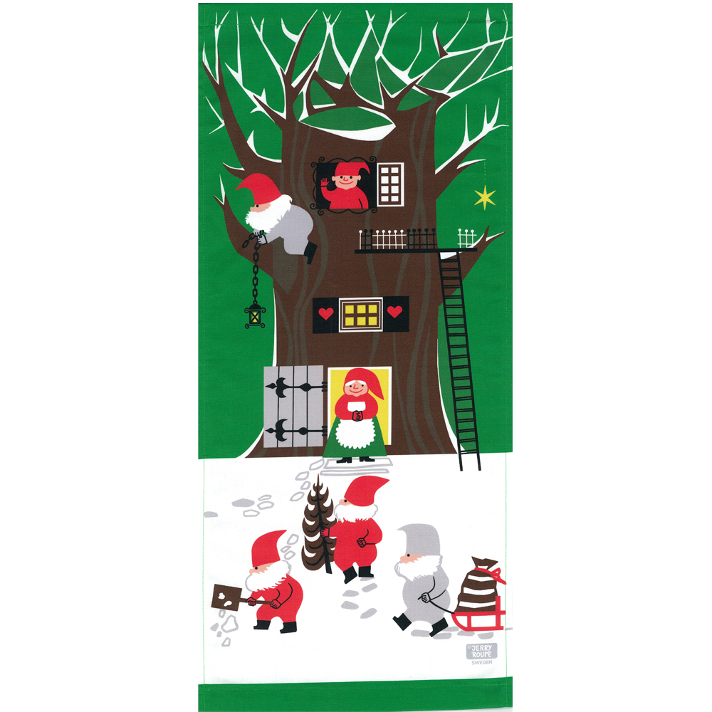 JERRY ROUPE タペストリー「森の妖精トムテのダンス」復刻新品