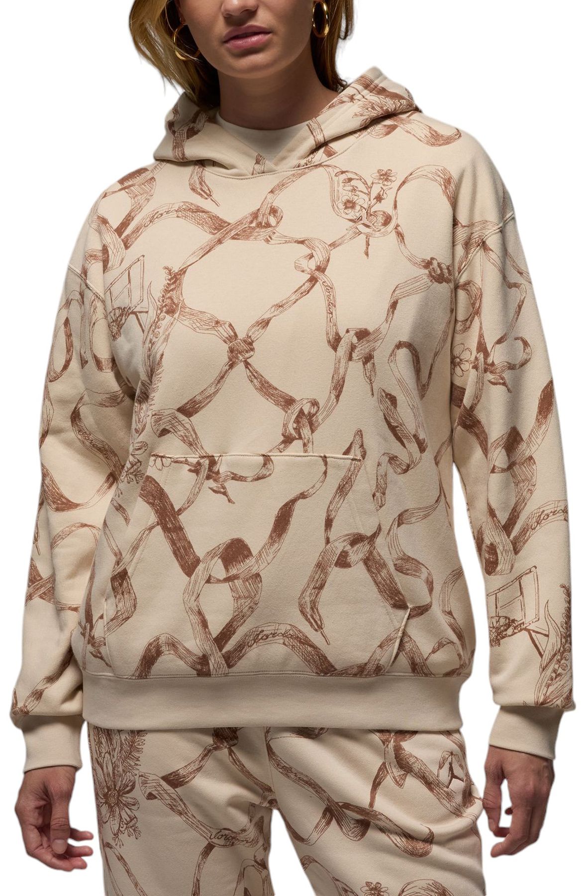 JORDAN Brooklyn Fleece Printed Pullover HF0440 203 - Shiekh