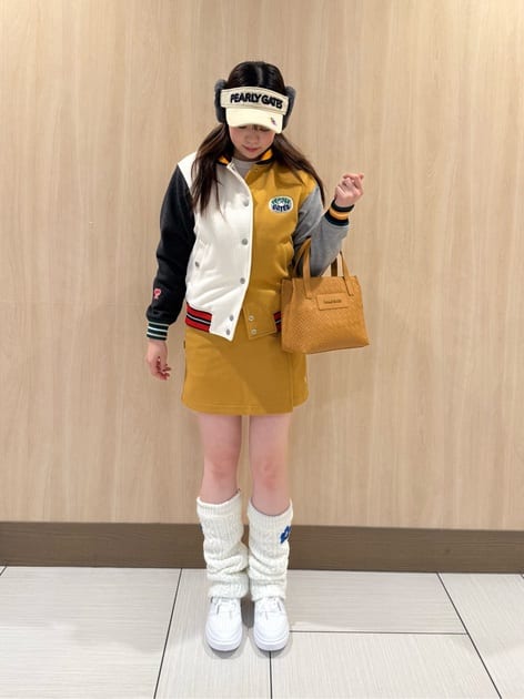 フラワーワッペンアラン編みニットレッグウォーマー (LADIES) | PEARLY