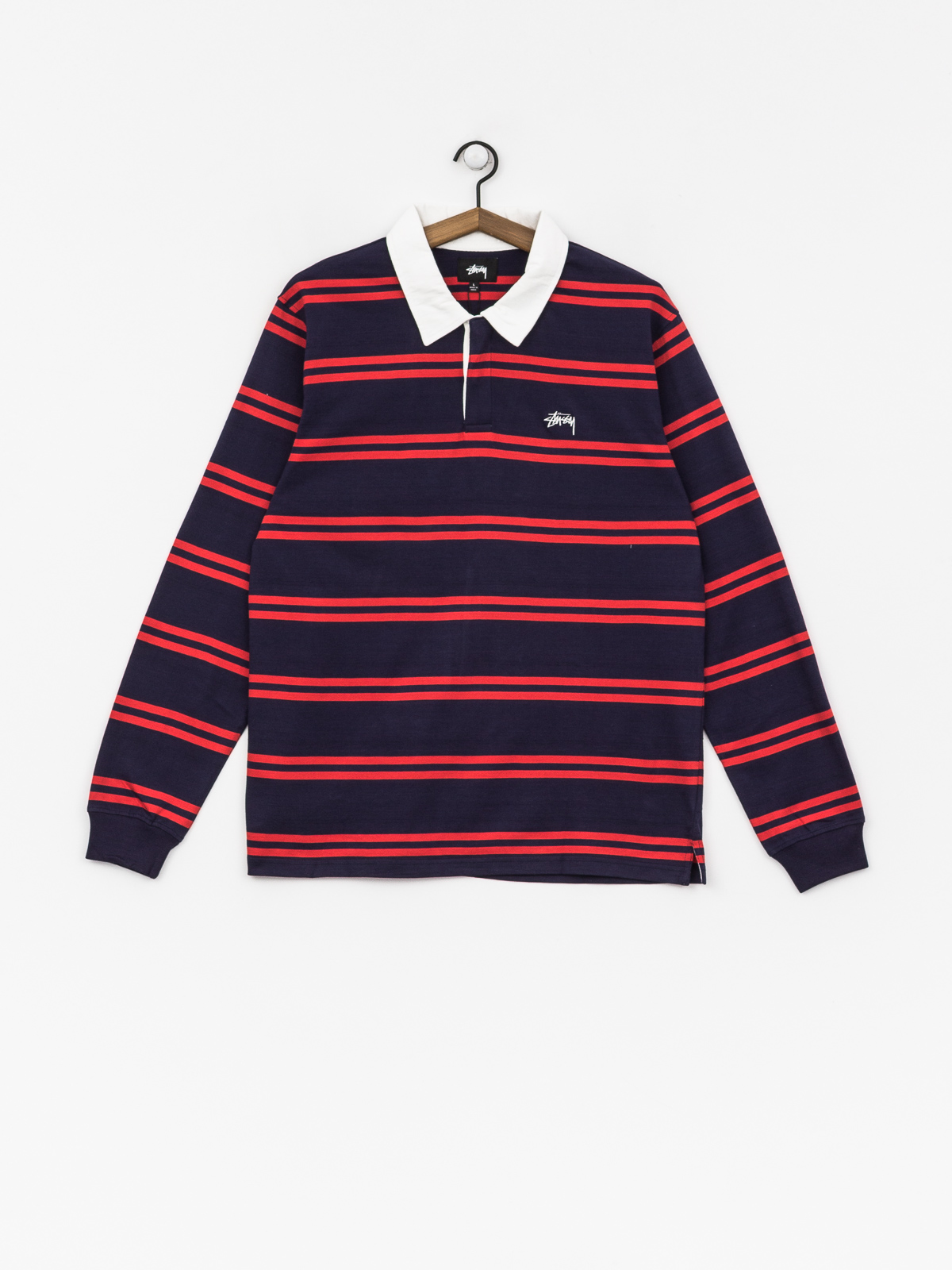 Stussy Longsleeve Desmond Stripe Rugby - navy blue (navy)
