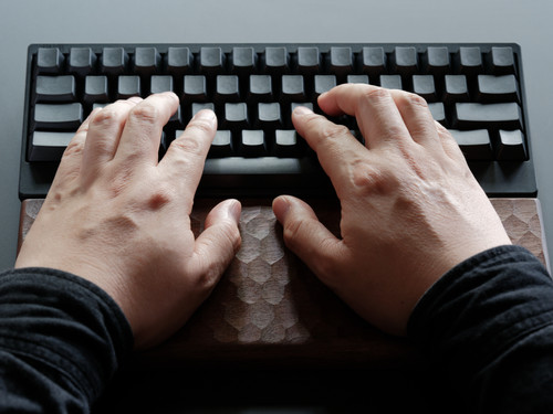 HHKB専用 亀甲名栗（きっこうなぐり）木製パームレスト＆キーボード