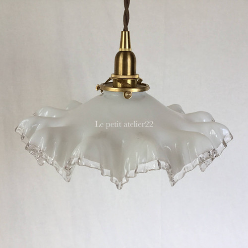 シェードのみ)フランスアンティーク 照明 ガラス ランプシェード