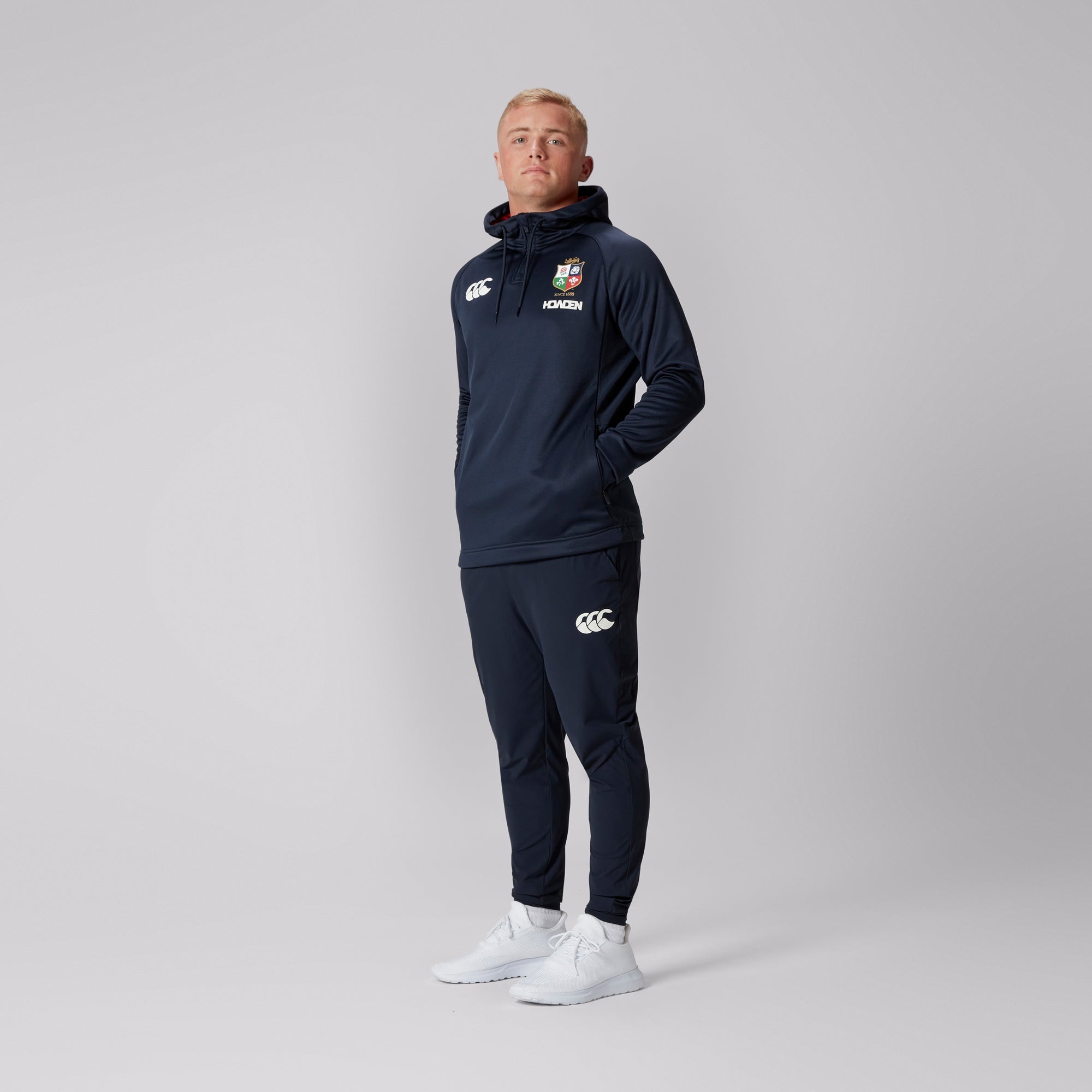 Mens British & Irish Lions 1/4 Zip Hoody Navy | Canterbury