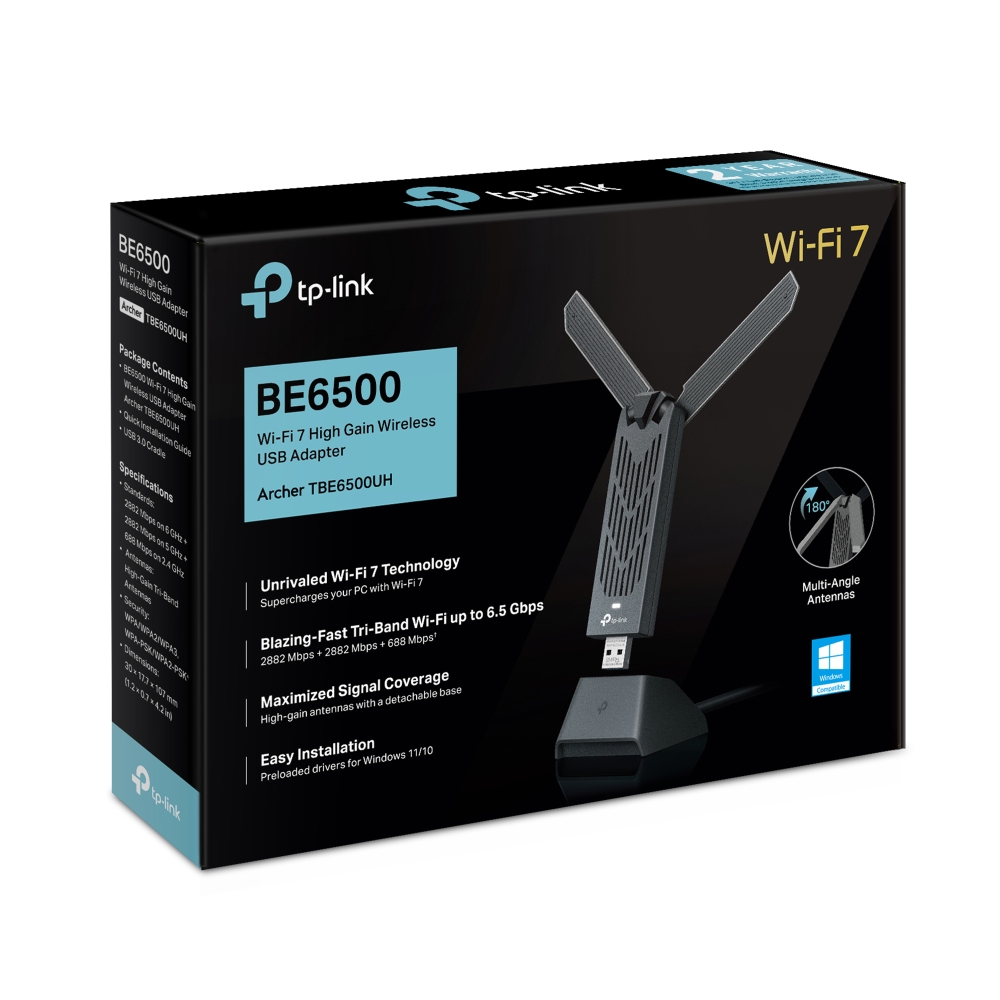 Archer TBE6500UH | BE6500 Wi-Fi 7 High Gain Wireless USB Adapter
