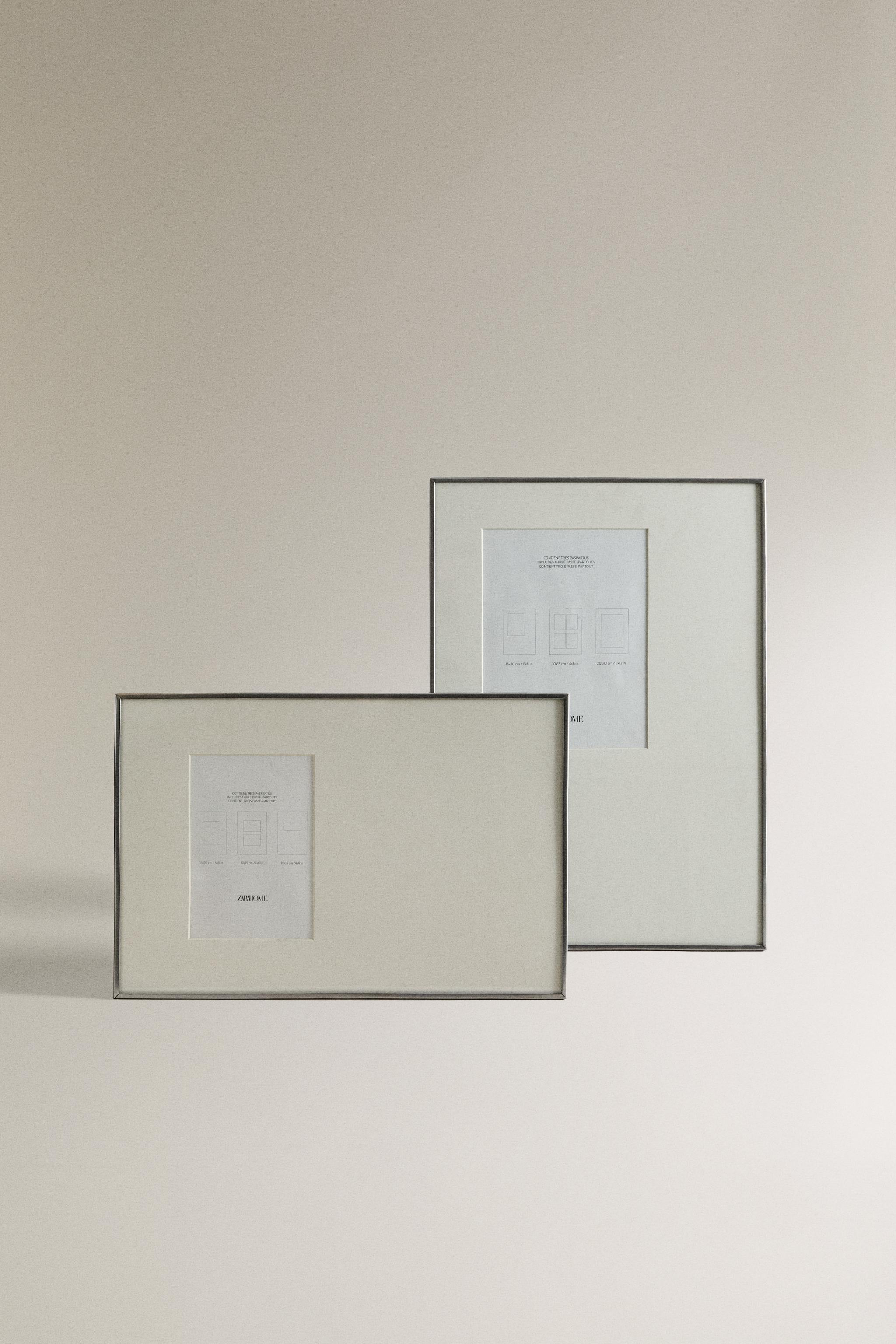 SILVER PICTURE FRAME WITH INTERCHANGEABLE MATS - Silver | ZARA