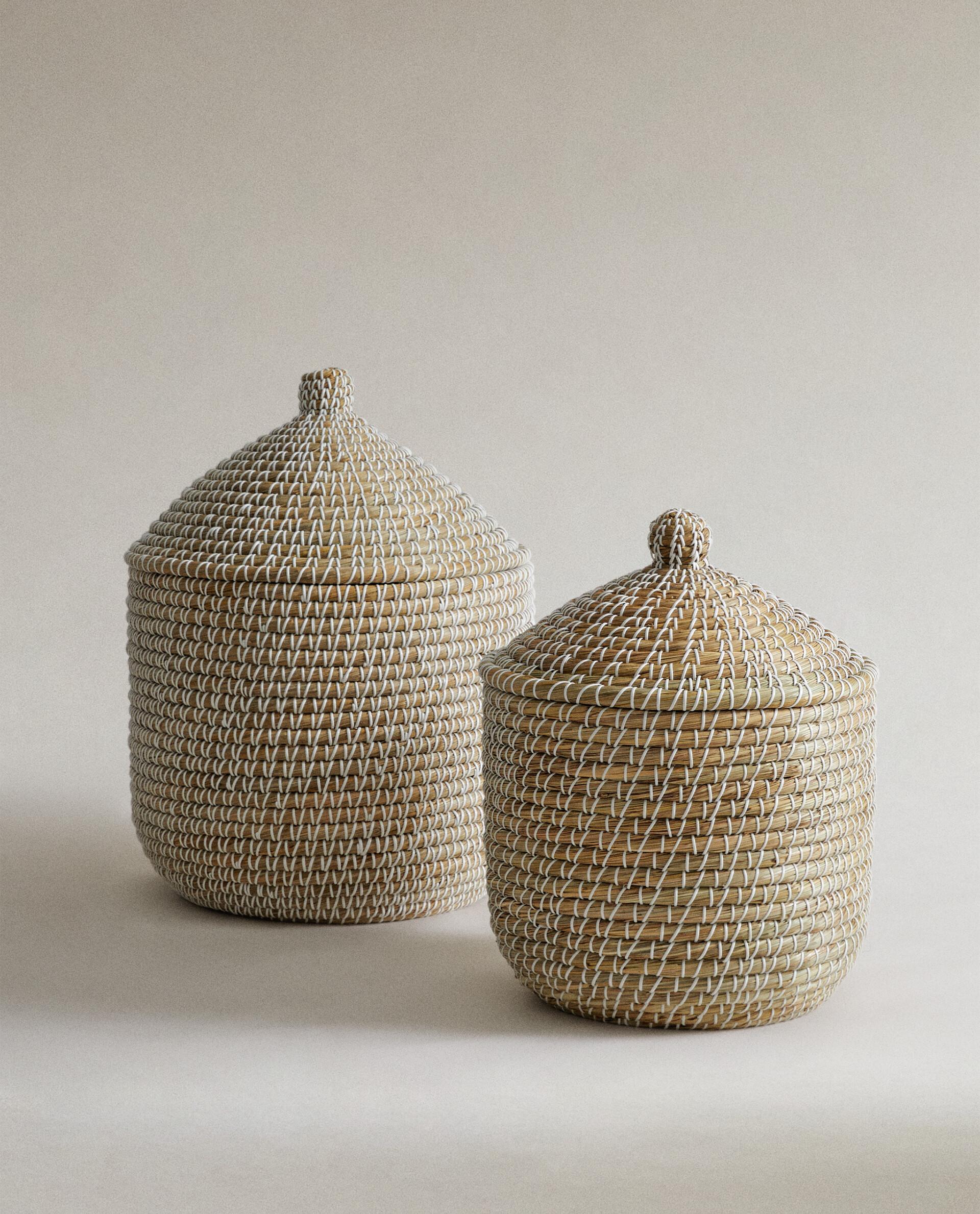 フタ付きラウンドバスケット | Zara Home 日本/Japan