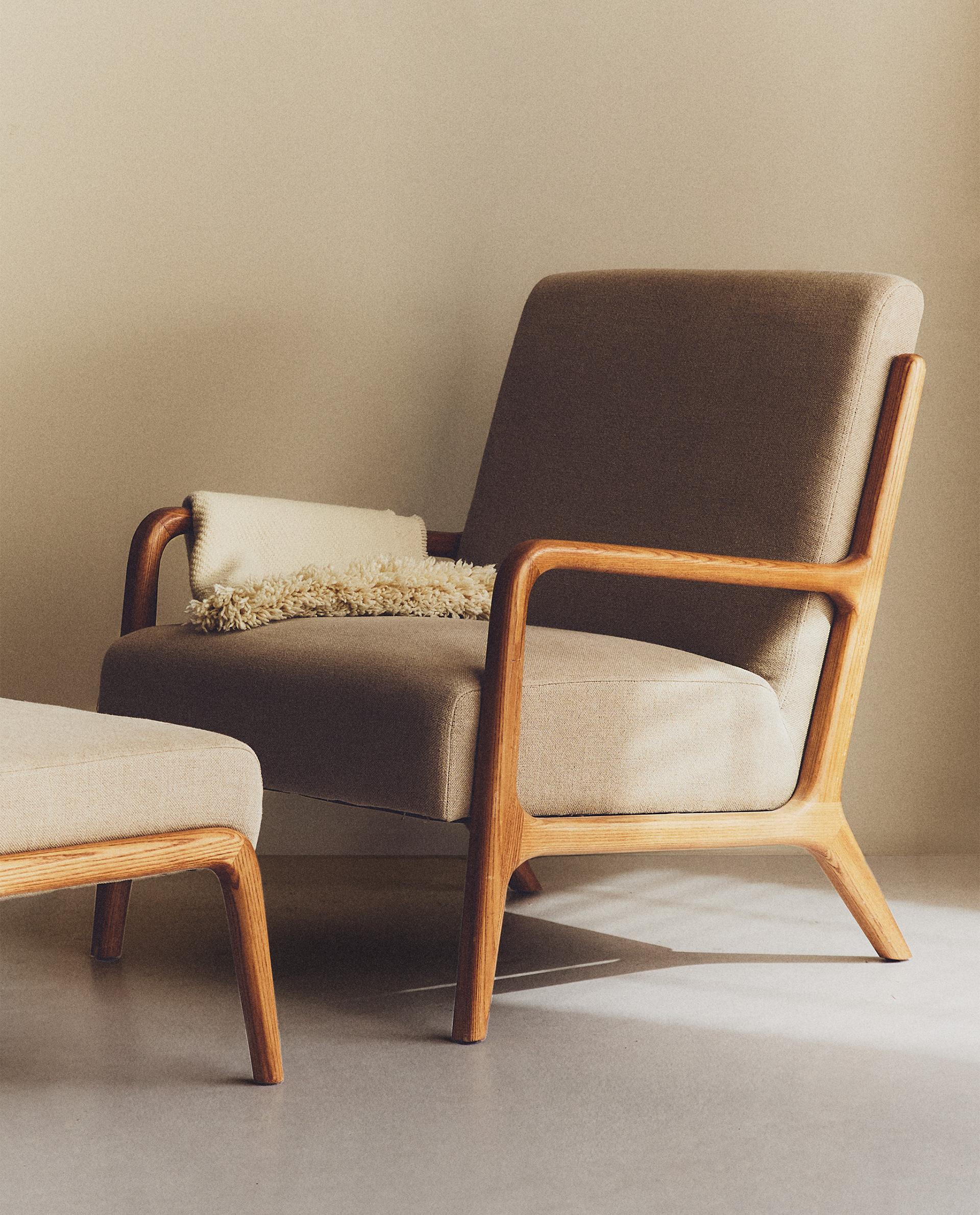 アッシュ材リネンアームチェア | Zara Home 日本/Japan